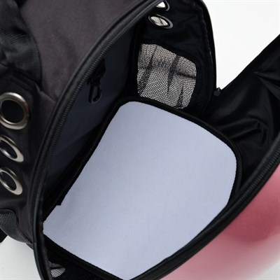 Рюкзак-переноска 30 х 24 х 42 см, пластик, розовый - фото 2023020