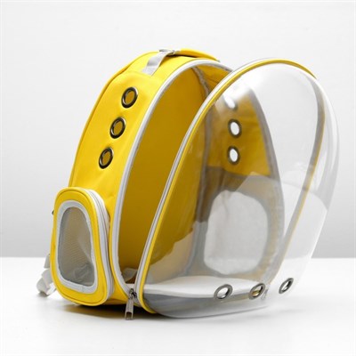 Рюкзак-переноска с прозрачной вставкой, 30 х 24 х 42 см, пластик, микс цветов - фото 2023030