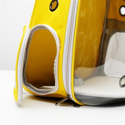 Рюкзак-переноска с прозрачной вставкой, 30 х 24 х 42 см, пластик, микс цветов - фото 2023032