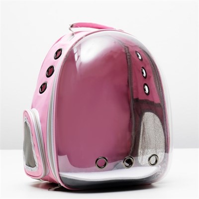 Рюкзак-переноска с прозрачной вставкой, 30 х 24 х 42 см, пластик, микс цветов - фото 2023038