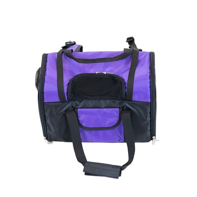 Рюкзак-сумка для переноски животных, с карманом, нейлон, 29 х 43 х 21 см, фиолетовый - фото 2023067