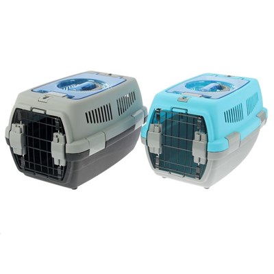 Переноска с откидной прозрачной крышей, 48 х 33 х 29,5 см, вес животного до 4 кг, микс - фото 2023121
