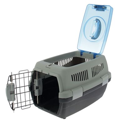 Переноска с откидной прозрачной крышей, 48 х 33 х 29,5 см, вес животного до 4 кг, микс - фото 2023123