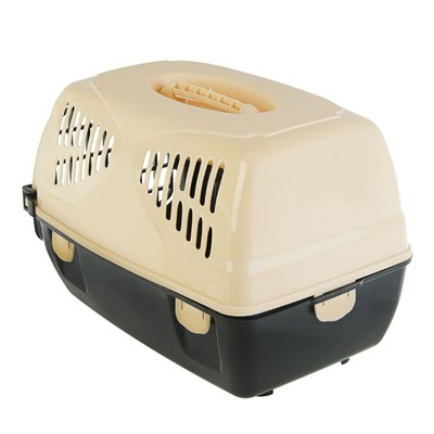 Переноска для животных "Сириус", 33,5 х 31 х 50 см, до 5 кг, цвет бежевый - фото 2023175