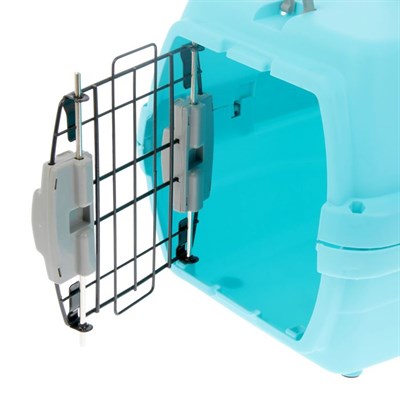 Переноска пластиковая "Неон", 48 х 32 х 29,5 см, вес животного до 5 кг, голубая - фото 2023227