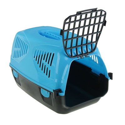 Переноска для животных "Сириус", 33,5 х 31 х 50 см, цвет голубой - фото 2023231