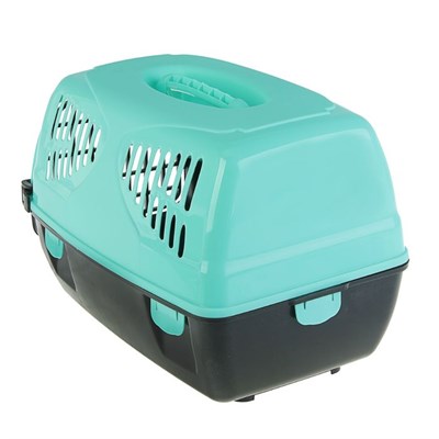 Переноска для животных "Сириус", 33,5 х 31 х 50 см, цвет бирюзовый - фото 2023235