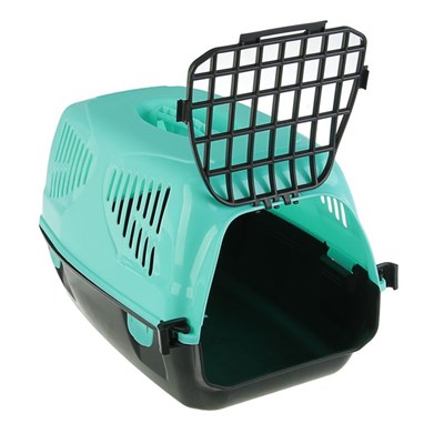 Переноска для животных "Сириус", 33,5 х 31 х 50 см, цвет бирюзовый - фото 2023236