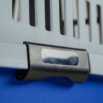 Переноска пластиковая 68 х 49 х 37, серо-синяя - фото 2023254