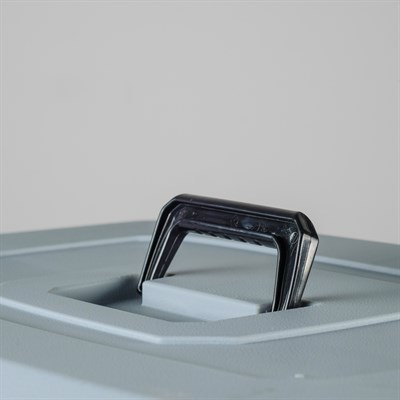 Переноска пластиковая 68 х 49 х 37, серо-синяя - фото 2023257