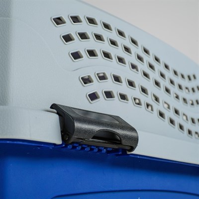 Переноска пластиковая с откидной крышей, 46 х 30 х 26, сине-серый - фото 2023266