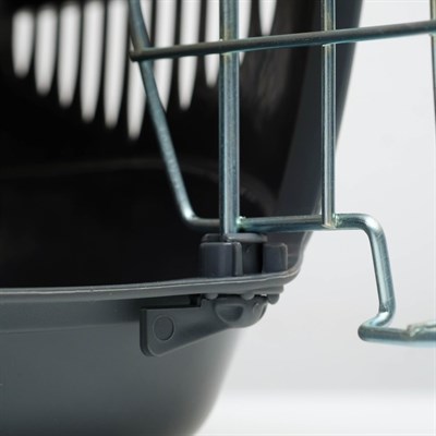 Переноска для животных до 9 кг "Пижон", металлическая дверь, 43 х 29 х 27,5 см, бежево-серая - фото 2023285