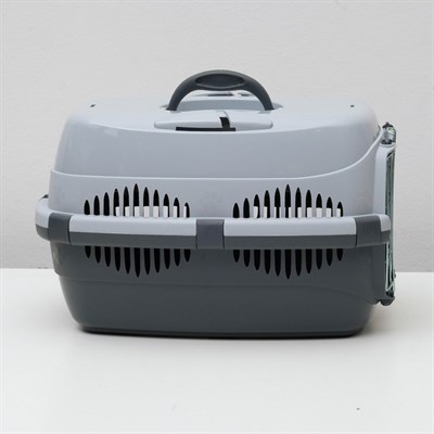 Переноска для животных до 9 кг "Пижон", металлическая дверь, 43 х 29 х 27,5 см, серая - фото 2023289