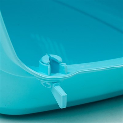 Переноска для животных до 9 кг "Пижон", металлическая дверь, 43 х 29 х 27,5 см, бело-голубая - фото 2023309