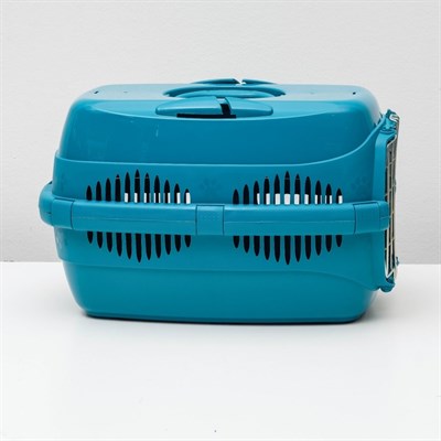 Переноска для животных до 9 кг "Пижон", металлическая дверь, 43 х 29 х 27,5 см, изумрудная - фото 2023342