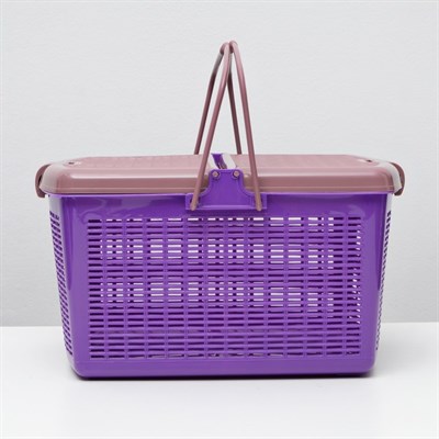 Переноска для собак и кошек, фиолетовая,  47х36х27,5 см - фото 2023360