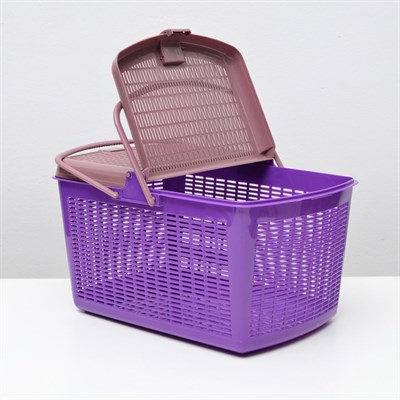 Переноска для собак и кошек, фиолетовая,  47х36х27,5 см - фото 2023361
