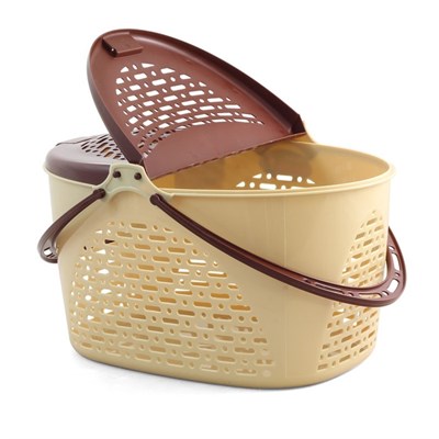 Переноска Triol 1040-2 S для животных, овальная, 40 х 29 х 23 см, бежевая - фото 2023389