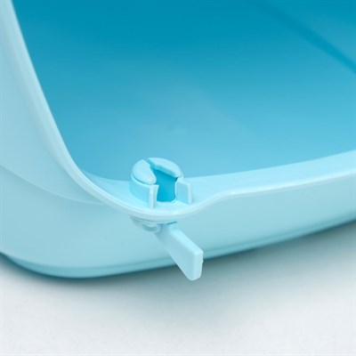 Переноска для животных до 12 кг "Пижон" 49х33х32см, металлическая дверь, бело-голубая - фото 2023424