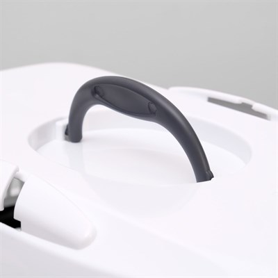 Переноска для животных до 12 кг "Пижон" 49х33х32см, металлическая дверь, бело-серая - фото 2023431