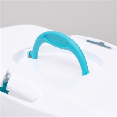 Переноска для животных до 12 кг "Пижон" 49х33х32см, металлическая дверь, бело-бирюзовая - фото 2023441