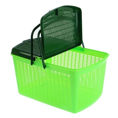 Переноска для кошек и собак, 47х36х27,5 см, зеленая - фото 2023465