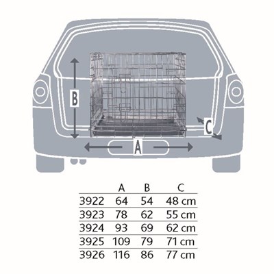 Клетка транспортная Trixie с 2 дверями, 116 × 86 × 77 см - фото 2023496