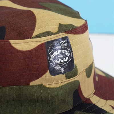 Шляпа «Лучший в мире рыбак», камуфляж - фото 2027623