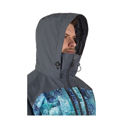 Куртка Gale, цвет серый с голубым принтом, размер 3XL - фото 2028307