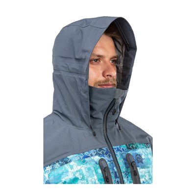 Куртка Guard, цвет серый с голубым принтом, размер S - фото 2028551