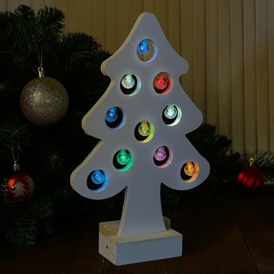 Декор с подсветкой «Ёлка с шариками» - фото 2028768