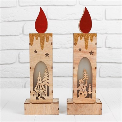 Новогодний декор "Свеча", МИКС - фото 2028784