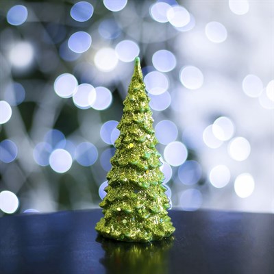 Игрушка световая "Мерцающая ёлочка" (батарейки в комплекте) 13 см, 1 LED, RGB, ЗЕЛЁНАЯ - фото 2028801