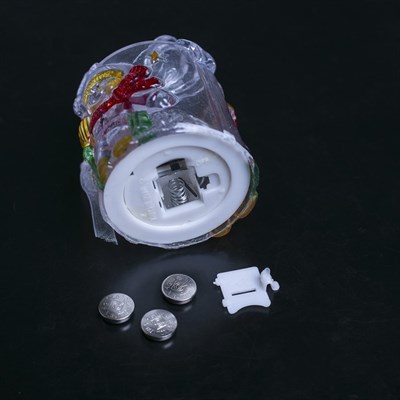 Игрушка световая "Подарок со снеговиком" (батарейки в комплекте), 1 LED, RGB - фото 2028807