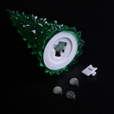 Игрушка световая "Ёлочка" (батарейки в комплекте) 17 см, 1 LED, RGB, ЗЕЛЁНАЯ - фото 2028847