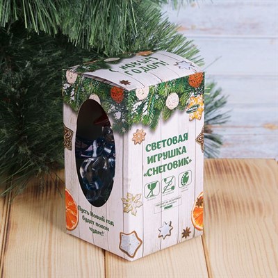 Игрушка световая "Снеговик и леденец" (батарейки в комплекте) 1 LED, RGB - фото 2028856