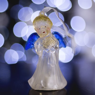Игрушка световая "Ангел с арфой" (батарейки в комплекте) 1 LED, RGB, цветной - фото 2028877