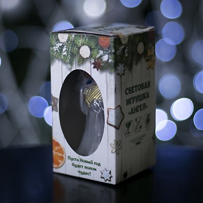 Игрушка световая "Ангел с арфой" (батарейки в комплекте) 1 LED, RGB, цветной - фото 2028878