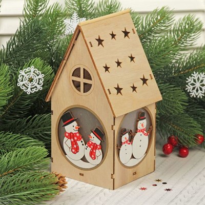 Декор с подсветкой " Новогодние гости" - фото 2028900