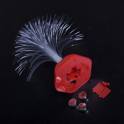 Игрушка световая "Ёлочка" (батарейки в комплекте) 17 см, 1 LED, RGB, белая - фото 2028909