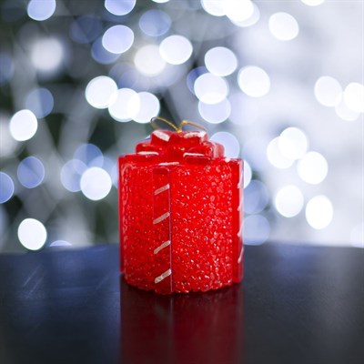 Игрушка световая "Подарок" (батарейки в комплекте) 7 х 8,5 см, 1 LED, RGB, КРАСНЫЙ - фото 2028926