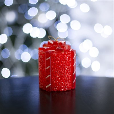 Игрушка световая "Подарок" (батарейки в комплекте) 7 х 8,5 см, 1 LED, RGB, КРАСНЫЙ - фото 2028927