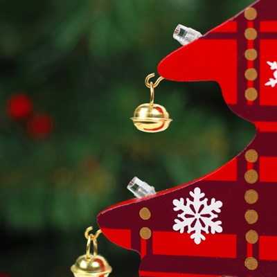 Новогодний сувенир "Ёлочка с подстветкой", красная - фото 2028936