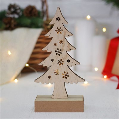 Новогодний декор с подсветкой "Снежное дерево" - фото 2028942