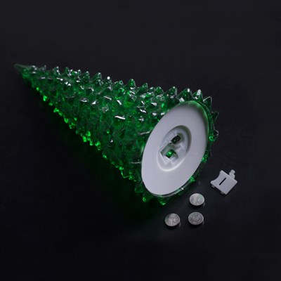 Игрушка световая "Ёлочка" (батарейки в комплекте) 22 см, 1 LED, RGB, ЗЕЛЁНАЯ - фото 2028955