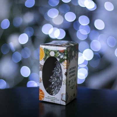 Игрушка световая "Ёлочка" (батарейки в комплекте) 8 см, 1 LED, RGB, прозрачная - фото 2028965