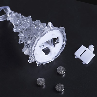 Игрушка световая "Ёлочка" (батарейки в комплекте) 8 см, 1 LED, RGB, прозрачная - фото 2028966