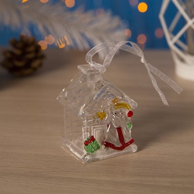 Игрушка световая "Домик деда Мороза" (батарейки в комплекте) 1 LED, RGB - фото 2028985