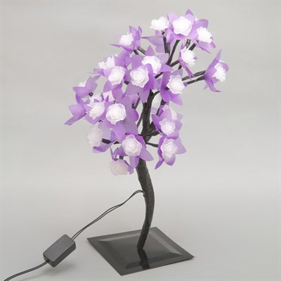 Светодиодный куст улич. 0,3 м, "Роза большая", 32 LED, 220V, моргает RG/RB - фото 2029017