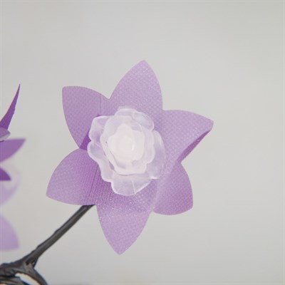 Светодиодный куст улич. 0,3 м, "Роза большая", 32 LED, 220V, моргает RG/RB - фото 2029018